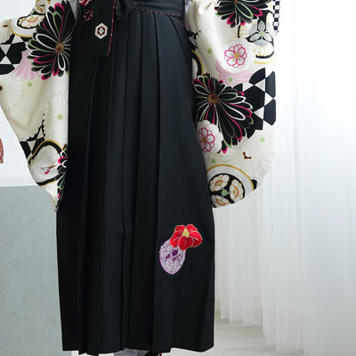 【レンタル】袴 17点セット JAPAN STYLE×中村里砂 袴91-99cm（身長153-170cm） 二尺袖着物 卒業式 大学生 レディース 日本製 （1020653601）