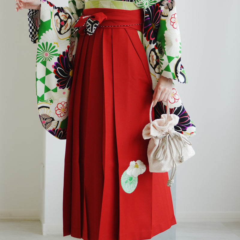 【レンタル】 袴 17点セット JAPANSTYLE×中村里砂 袴91-99cm（身長153-170cm） 二尺袖着物 フルセット レディース 大学生 卒業式 重ね衿縫い付済 （1020653701）