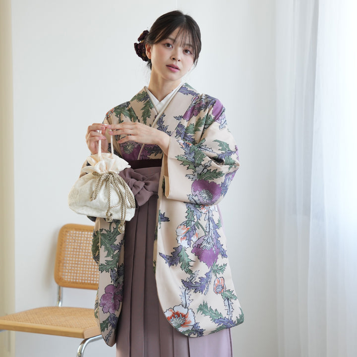 定3万以上utatane◆雲取梅柄の二尺袖着物+袴＋重ね衿縫付け済フルセット新品 楽天市場】【レンタル】 往復送料無料 2尺袖着物 袴 17点セット