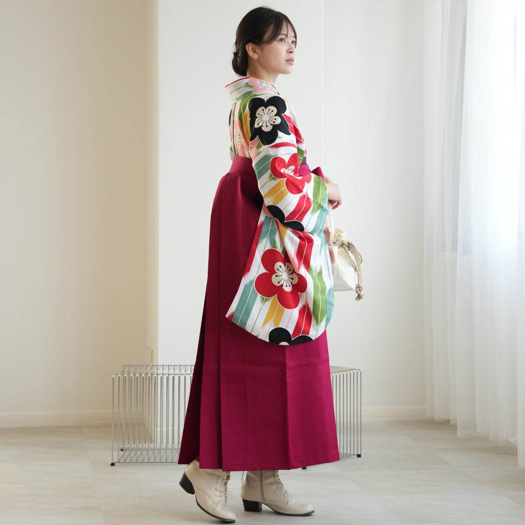 レンタル】 袴 17点セット ひよこ商店 二尺袖着物 レトロポップ