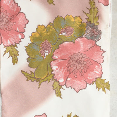 【レンタル】ひよこ商店 2尺袖 袴 17点セット 91-99cm レトロモダン系 花柄 アイボリー系（1020673302）