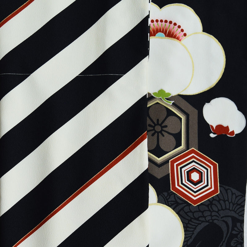 【レンタル】 袴 17点セット JAPAN STYLE  袴91-99cm（身長153-170cm） 二尺袖着物 フルセット レディース 大学生 卒業式 重ね衿縫い付済（1020675201）