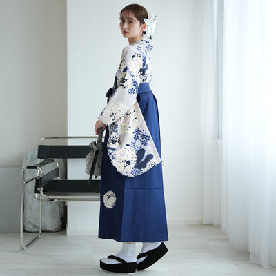 【レンタル】 袴 17点セット NATURAL BEAUTY 袴91-99cm（身長153-170cm） 二尺袖着物 フルセット レディース 大学生 卒業式 日本製 （1020675401）
