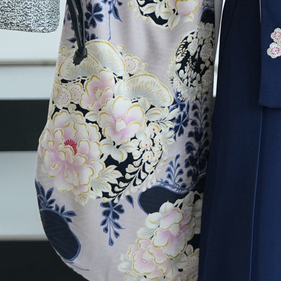 【レンタル】 袴 17点セット NATURAL BEAUTY 袴91-99cm（身長153-170cm） 二尺袖着物 フルセット レディース 大学生 卒業式 日本製 （1020675401）