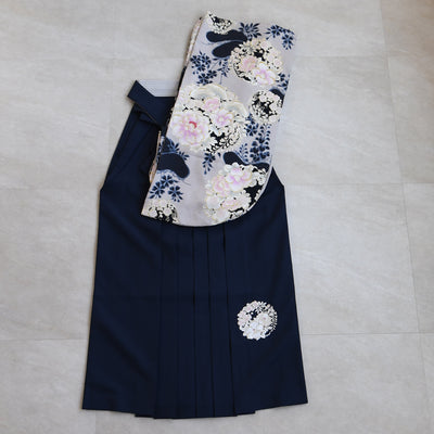 【レンタル】 袴 17点セット NATURAL BEAUTY 袴91-99cm（身長153-170cm） 二尺袖着物 フルセット レディース 大学生 卒業式 日本製 （1020675401）