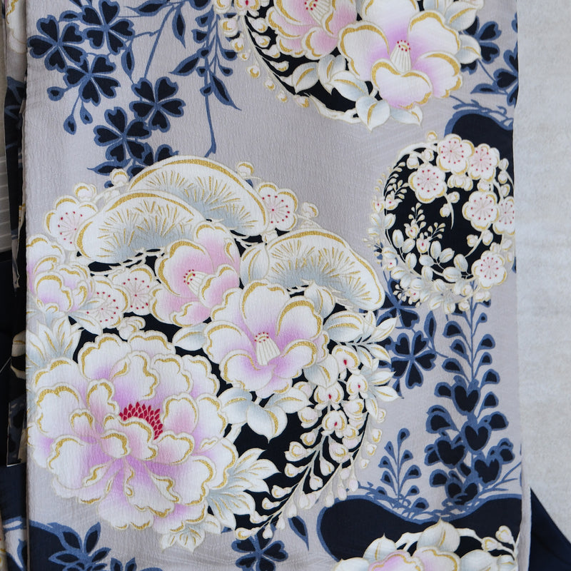【レンタル】 袴 17点セット NATURAL BEAUTY 袴91-99cm（身長153-170cm） 二尺袖着物 フルセット レディース 大学生 卒業式 日本製 （1020675401）