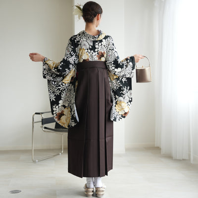 【レンタル】 袴 17点セット NATURAL BEAUTY 袴91-99cm（身長153-170cm） 二尺袖着物 フルセット レディース 大学生 卒業式 日本製 （1020675601）