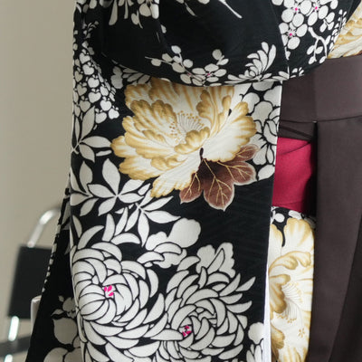 【レンタル】 袴 17点セット NATURAL BEAUTY 袴91-99cm（身長153-170cm） 二尺袖着物 フルセット レディース 大学生 卒業式 日本製 （1020675601）