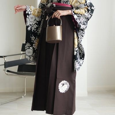 【レンタル】 袴 17点セット NATURAL BEAUTY 袴91-99cm（身長153-170cm） 二尺袖着物 フルセット レディース 大学生 卒業式 日本製 （1020675601）