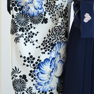 【レンタル】 袴 17点セット NATURAL BEAUTY 袴91-99cm（身長153-170cm） 二尺袖着物 フルセット レディース 大学生 卒業式 日本製 （1020675701）