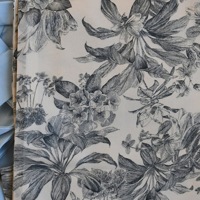 【レンタル】2尺袖 袴 17点セット 91-99cm 国産生地 レトロモダン系 花 ベージュ系（1020684201）