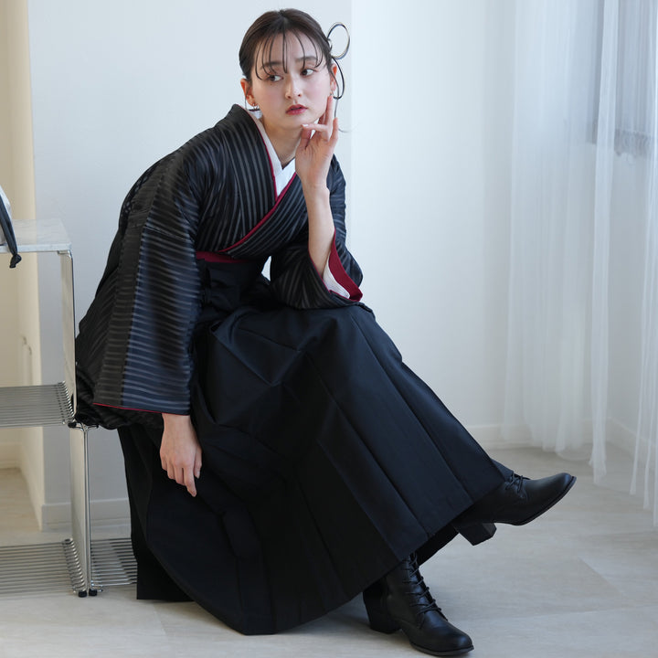 レンタル品】2尺袖 袴 17点セット 91cm 国産生地 レトロモダン系