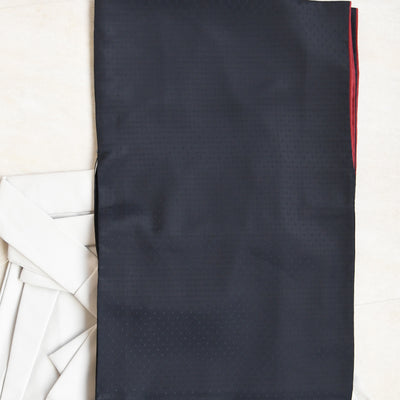 【レンタル】2尺袖 袴 17点セット 91cm 国産生地 レトロモダン系 ドット 黒系（1020684711）