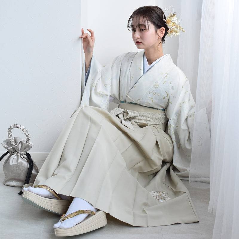 【レンタル】袴 17点セット JAPAN STYLE×中村里砂 袴91-99cm（身長153-170cm） 二尺袖着物 卒業式 大学生 レディース 日本製 （1020696201）