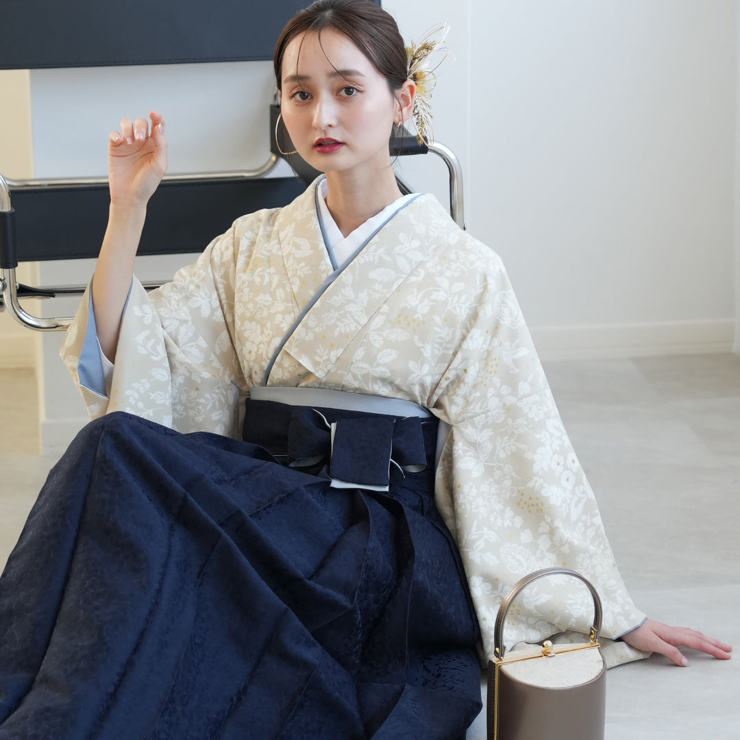 レンタル】 袴 17点セット kami shibai 袴91-99cm（身長153-170cm） 二 