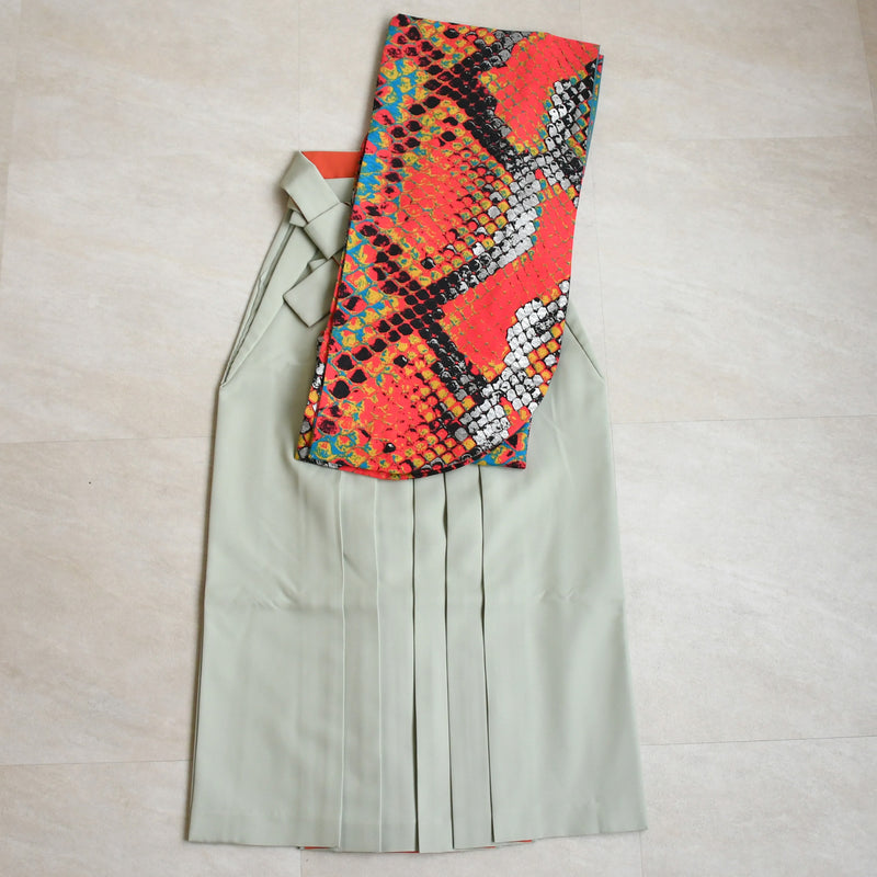 【レンタル】 袴 17点セット モダンアンテナ 袴91-99cm（身長153-170cm） 二尺袖着物 フルセット レディース 大学生 卒業式 日本製 （1020696801）