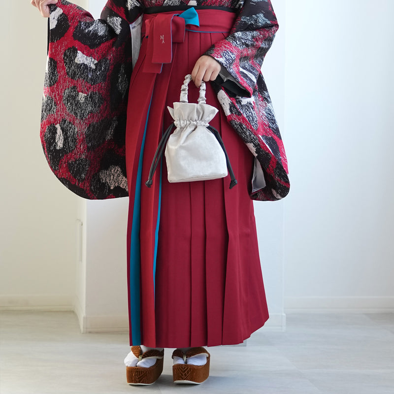 【レンタル】 袴 17点セット モダンアンテナ 袴91-99cm（身長153-170cm） 二尺袖着物 フルセット レディース 大学生 卒業式 日本製 （1020696901）