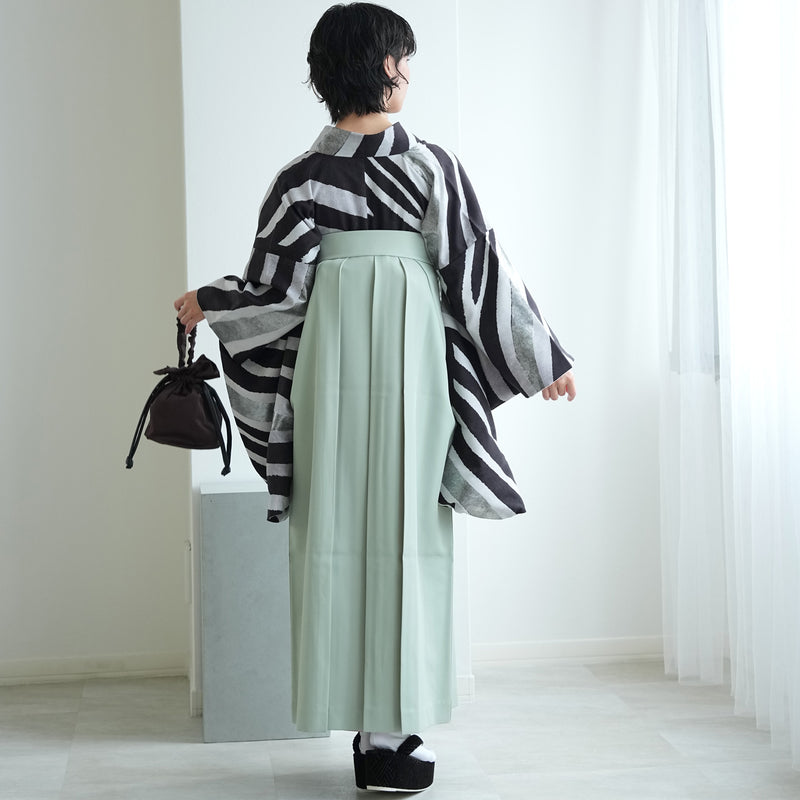 【レンタル】 袴 17点セット モダンアンテナ 袴91-99cm（身長153-170cm） 二尺袖着物 フルセット レディース 大学生 卒業式 日本製 （1020697001）