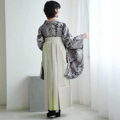 【レンタル】 袴 17点セット モダンアンテナ 袴91-99cm（身長153-170cm） 二尺袖着物 フルセット レディース 大学生 卒業式 日本製 （1020697101）