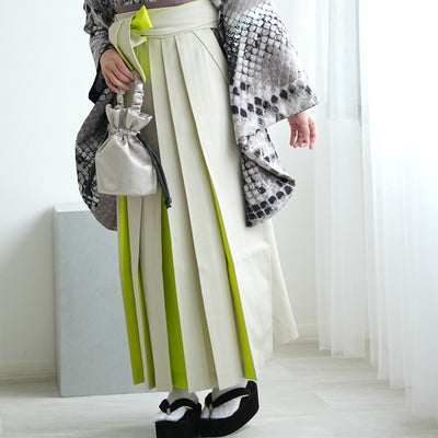 【レンタル】 袴 17点セット モダンアンテナ 袴91-99cm（身長153-170cm） 二尺袖着物 フルセット レディース 大学生 卒業式 日本製 （1020697101）