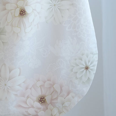 【レンタル】玉城ティナ×紅一点 2尺袖 袴 17点セット 91-99cm 日本製 古典柄 レトロ アンティーク系 花 ベージュ系（1020697301）