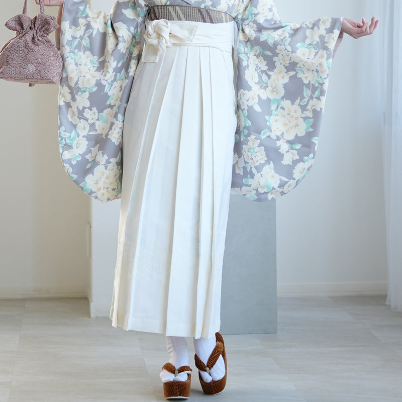 【レンタル】 袴 17点セット かぷり 袴91cm（身長153-158cm） 二尺袖着物 フルセット レディース 大学生 卒業式（1020698611）