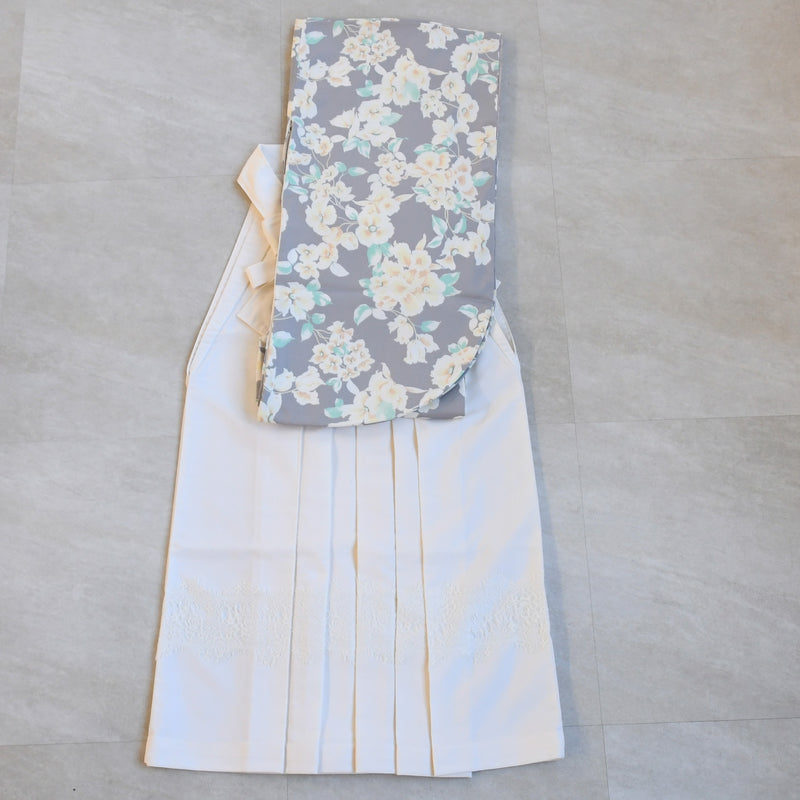 【レンタル】 袴 17点セット かぷり 袴91cm（身長153-158cm） 二尺袖着物 フルセット レディース 大学生 卒業式（1020698611）