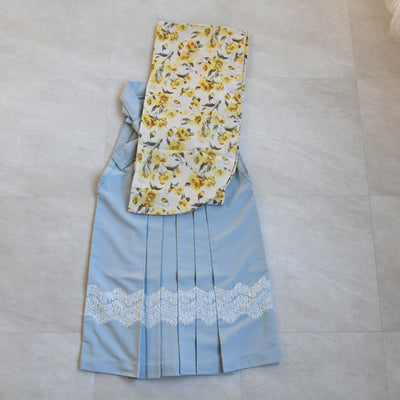 【レンタル】 袴 17点セット かぷり 袴91cm（身長153-158cm） 二尺袖着物 フルセット レディース 大学生 卒業式（1020699511）