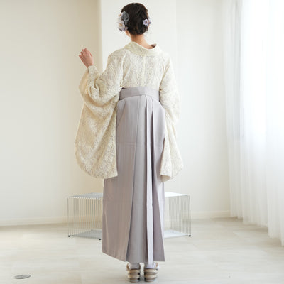 【レンタル】utatane 2尺袖 袴 17点セット 91-99cm 日本製レース レトロモダン系 レース オフ白系（1020701202）