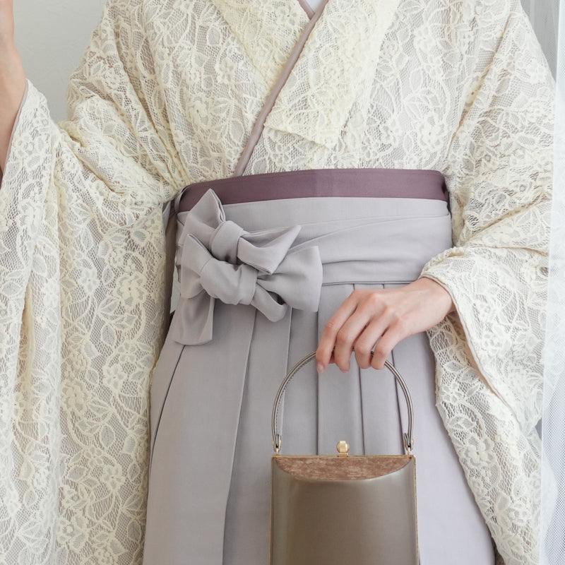 【レンタル】utatane 2尺袖 袴 17点セット 91-99cm 日本製レース レトロモダン系 レース オフ白系（1020701202）