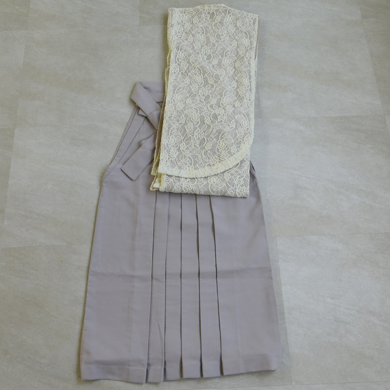 【レンタル】utatane 2尺袖 袴 17点セット 91-99cm 日本製レース レトロモダン系 レース オフ白系（1020701202）
