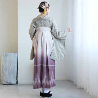 【レンタル】 袴 17点セット ニコアンティーク 袴91-99cm（身長153-170cm） 二尺袖着物 フルセット レディース 大学生 卒業式（1020704001）