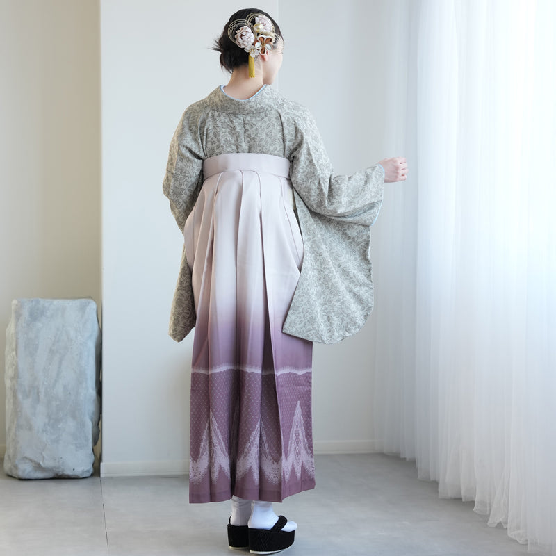 【レンタル】 袴 17点セット ニコアンティーク 袴91-99cm（身長153-170cm） 二尺袖着物 フルセット レディース 大学生 卒業式（1020704001）