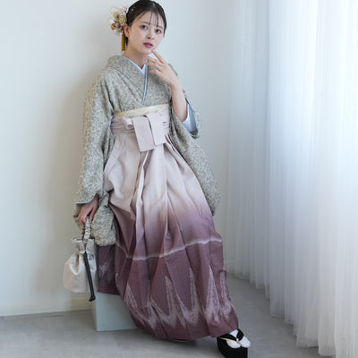 【レンタル】 袴 17点セット ニコアンティーク 袴91-99cm（身長153-170cm） 二尺袖着物 フルセット レディース 大学生 卒業式（1020704001）