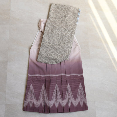 【レンタル】 袴 17点セット ニコアンティーク 袴91-99cm（身長153-170cm） 二尺袖着物 フルセット レディース 大学生 卒業式（1020704001）