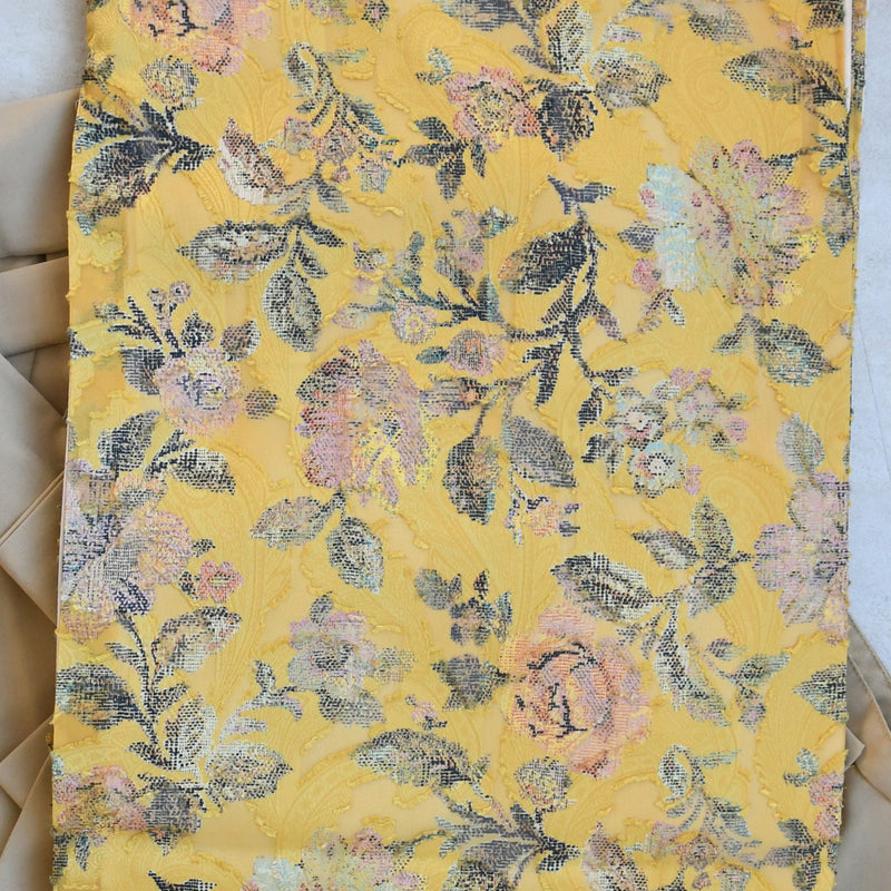 【レンタル】utatane 2尺袖 袴 17点セット 91-99cm レトロモダン系 花柄 からし系（1020706301）