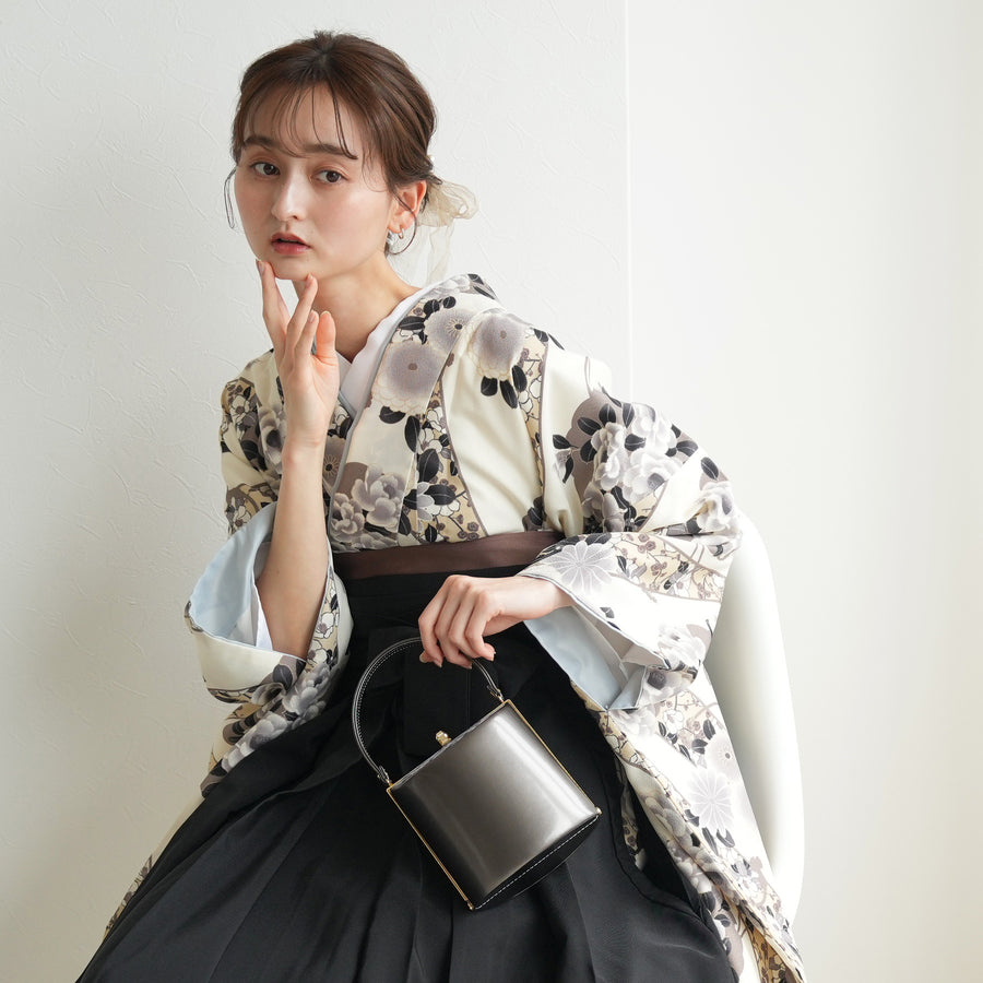 ✅新品【モダン麻の葉】utatane ひよこ商店 浴衣単品 ✓新品【モノクロ麻の葉イエロー花】utatane ニコアンティーク