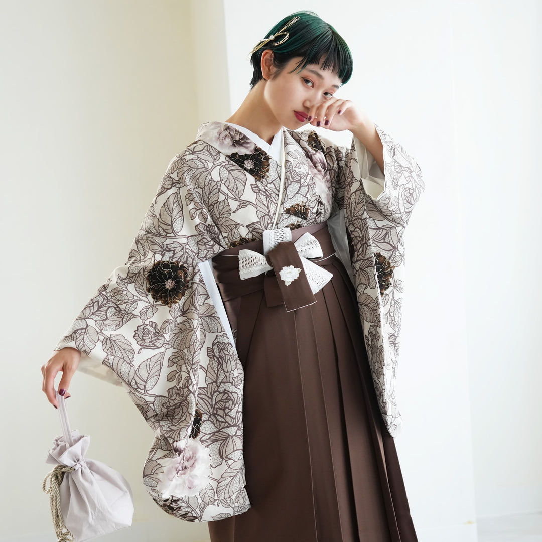 袴 レンタル 卒業式 玉城ティナ×紅一点 袴 17点セット えんじの華更紗 日本製 二尺袖着物 フルセット 大学生 レディース 重ね衿縫い付済 レンタル玉城ティナ×紅一点 袴 17点セット 日本製 二尺袖着物 はかま フルセット 卒業式 大学生 専門学生 レディース 女性  袴91-99cm（身長153-170cm）足袋プレゼント 重ね衿縫い付済 往復送料無料 | utatane