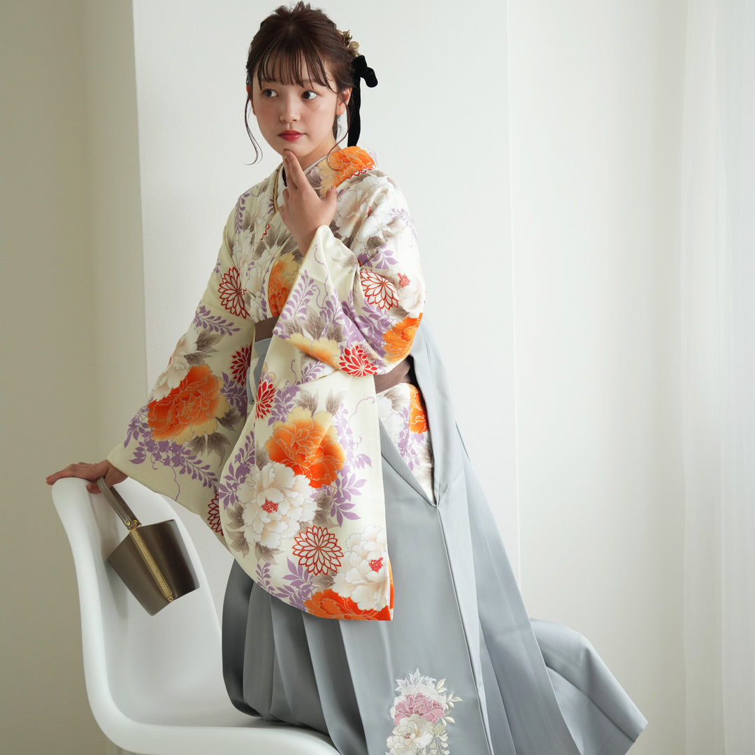 18 訪問着 フルセット 着物•帯•帯揚げ•帯締め•伊達襟(重ね襟)の5点