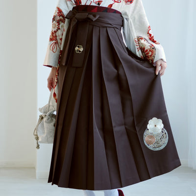 【レンタル】 袴 17点セット JAPAN STYLE×中村里砂 二尺袖着物 赤の華玉 重ね衿縫い付済  卒業式 大学生 専門学生（1020721912）