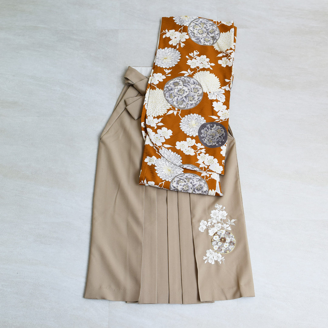 2尺袖 ポリエステル着物 金彩 桜 紋意匠 袴向き 058220_2.jpg