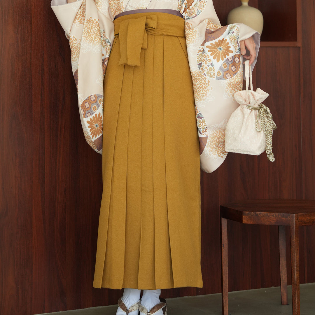 レンタル】袴 17点セット 二尺袖着物 エクリュ七宝（袴91cm