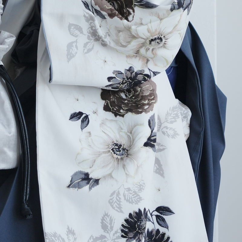 【レンタル】 袴 17点セット JILLSTUART 二尺袖着物 オフホワイトにクチナシ  重ね衿縫い付済  卒業式 大学生 専門学生（1020726901）