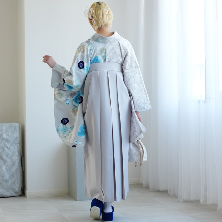 ラボット　服　lovot 花紺羽織　袴　インナー水色　富士山 レンタル】 袴 17点セット JAPAN STYLE×中村里砂 二尺袖着物 椿/薄
