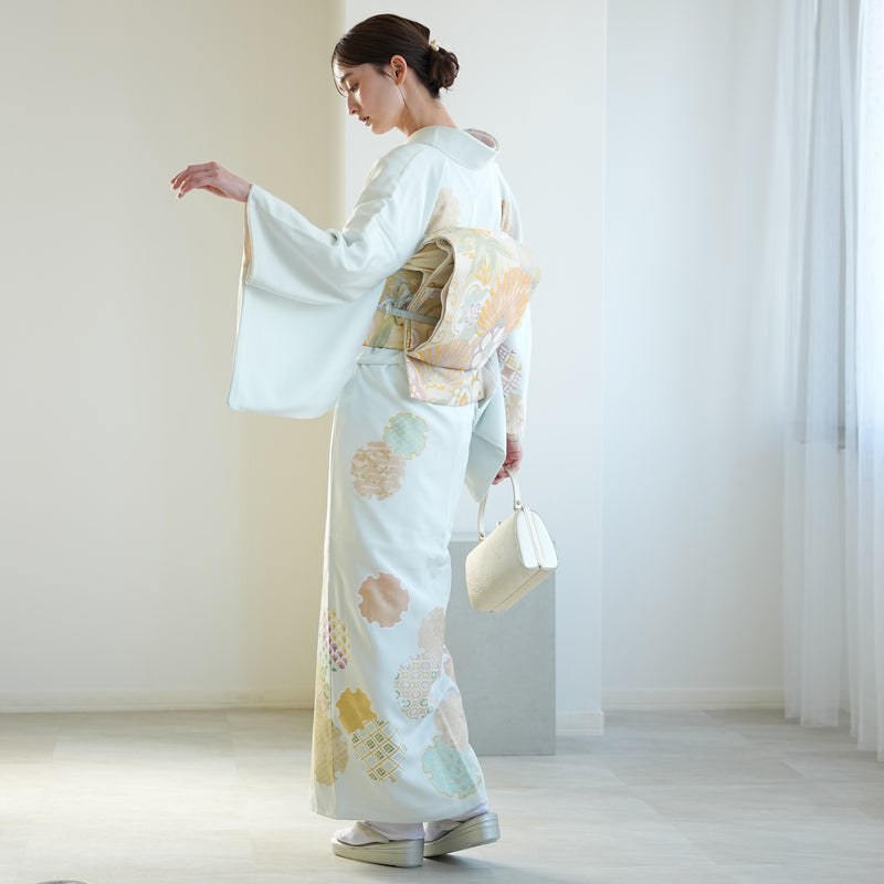 【レンタル】訪問着 着物セット きもの 正絹 フォーマル 結婚式 卒業式 お茶会 食事会 七五三 お宮参り 往復送料無料（1040600400）※2025年11月予約空き無し