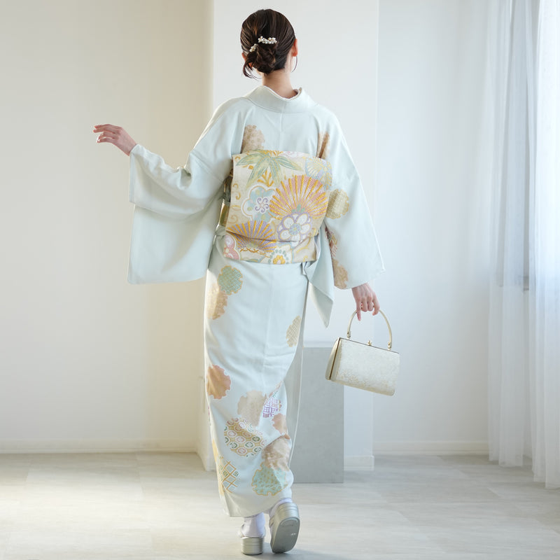 【レンタル】訪問着 着物セット きもの 正絹 フォーマル 結婚式 卒業式 お茶会 食事会 七五三 お宮参り 往復送料無料（1040600400）※2025年11月予約空き無し