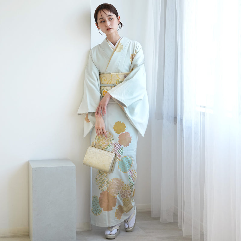 【レンタル】訪問着 着物セット きもの 正絹 フォーマル 結婚式 卒業式 お茶会 食事会 七五三 お宮参り 往復送料無料（1040600400）※2025年11月予約空き無し