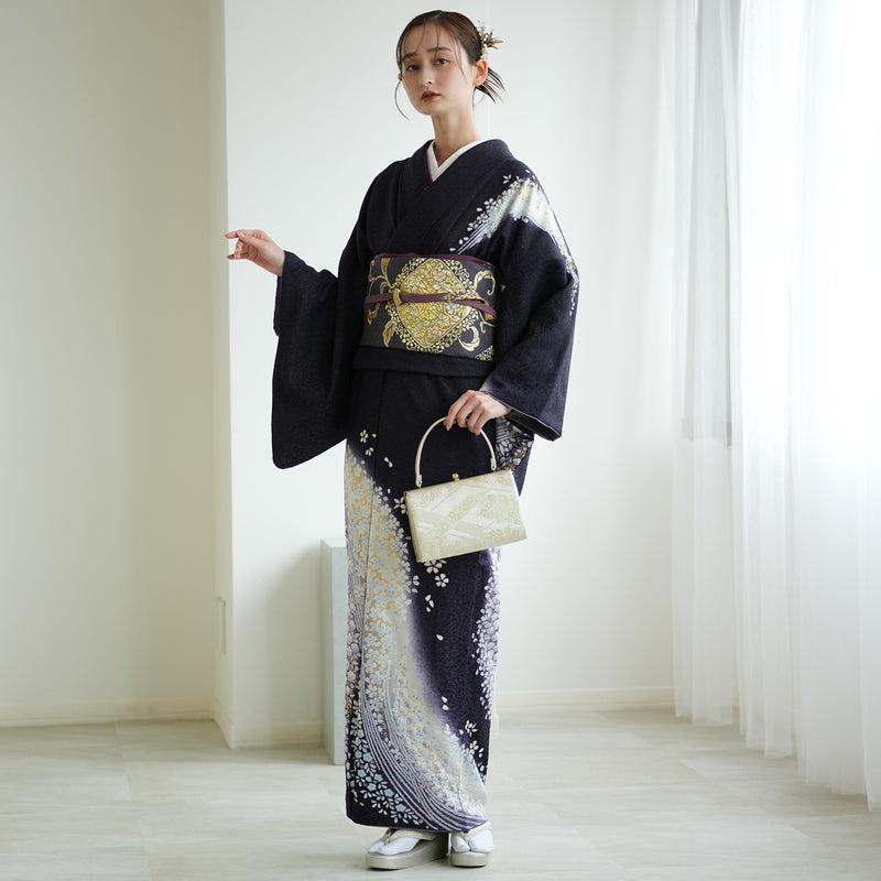 【レンタル】訪問着 着物セット きもの フォーマル 結婚式 卒業式 お茶会 食事会 七五三 お宮参り 往復送料無料（1040600600）