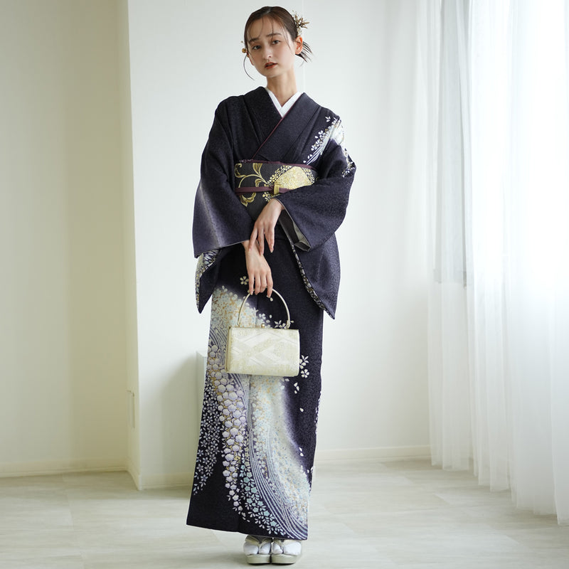 【レンタル】訪問着 着物セット きもの フォーマル 結婚式 卒業式 お茶会 食事会 七五三 お宮参り 往復送料無料（1040600600）