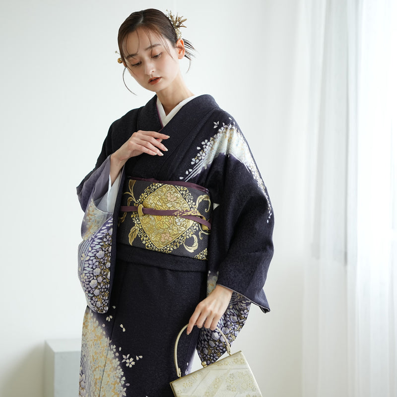 【レンタル】訪問着 着物セット きもの フォーマル 結婚式 卒業式 お茶会 食事会 七五三 お宮参り 往復送料無料（1040600600）